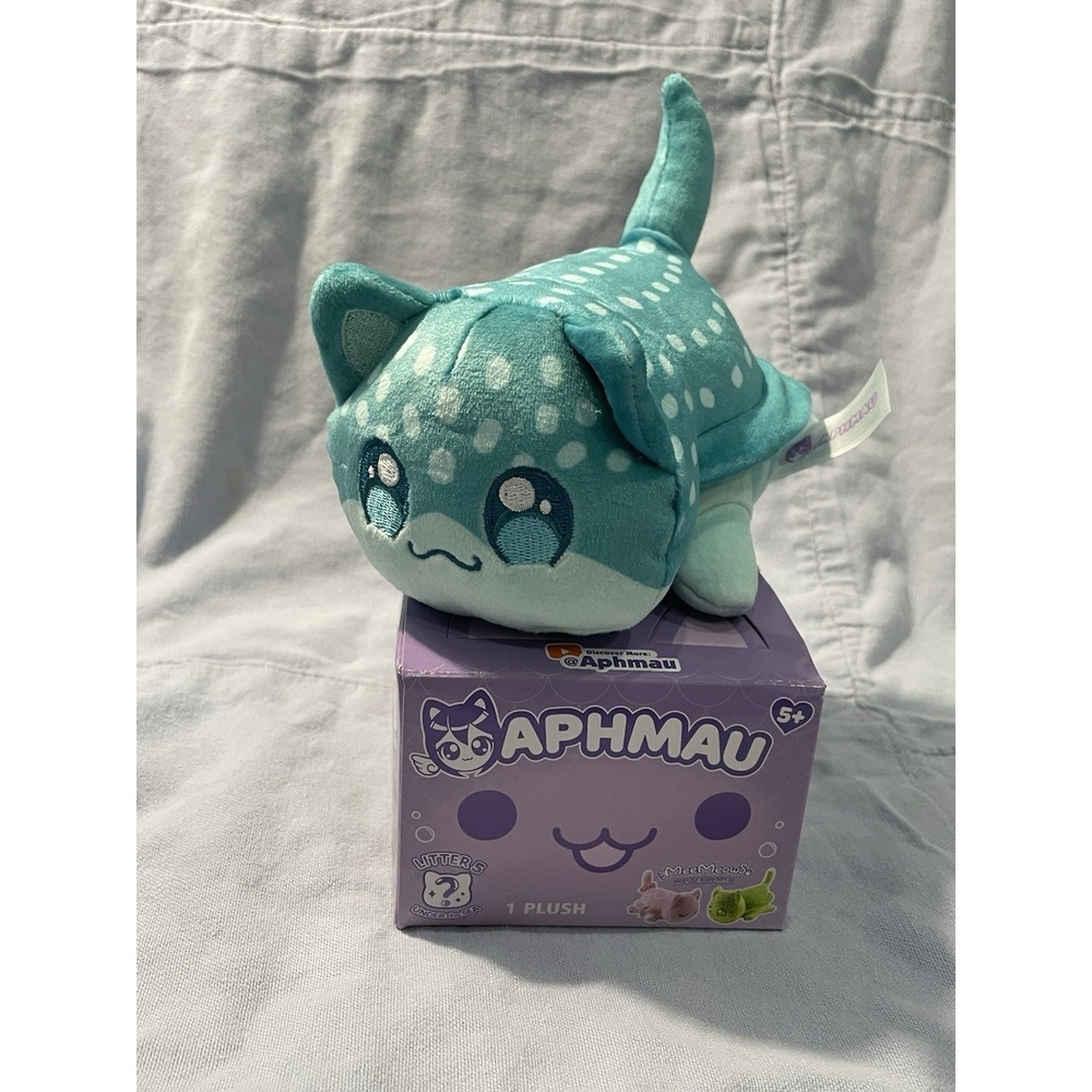 NEW Open Box Aphmau MeeMeows - Litter 5 - Under The Sea 6" Plush - Stingray Cat